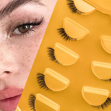 Natural slender short eyelashes, transparent strips - 5 pairs, 3-10 mm eyelash extensions, suitable for daily