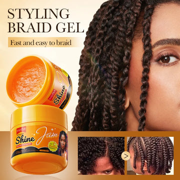 SADOER Shine Hair Gel Hair Styling Gel Edges Control Smooth Easy Braid Hair Conditioner Gel For Hair Curly Care