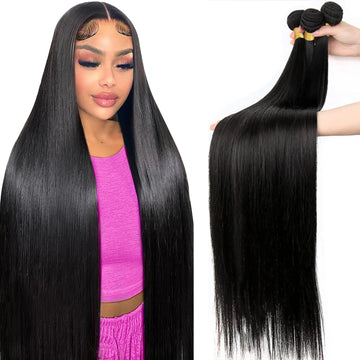8-32 Inch Straight Human Hair Bundles Unprocessed Brazilian Virgin Hair Weave Bundles 100% Human Hair Extensions 1pc Bundle