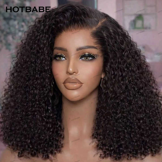Wear And Go 450 Density Glueless Wigs Human Hair For Women Kinky Curly 360/13×4/13×6HD Lace Frontal Wigs With Transparent Lace