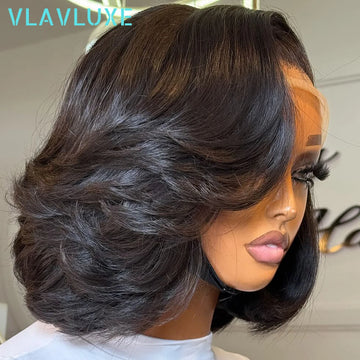 Glueless Wigs Human Hair Bob Wig Human Hair 100% Body Wave 350 High Density Curly Hair Wear And Go HD Lace Wig 13x6 Human Hair