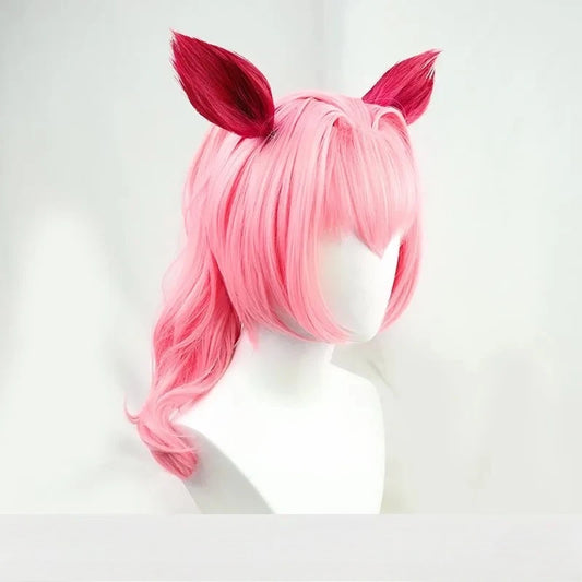 Uma Musume Pretty Derby Haru Urara Cosplay Wig Chun-Li Style Game Roleplay Party Prop Wigs Synthetic Hair Heat Resistant Fiber