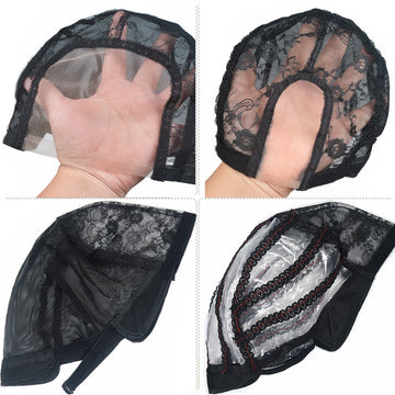 U Part Wig Cap With Lace wig hair Net For Making Wigs With Adjustable Straps Glueless Weaving Caps Mesh Wig Cap Hairnets