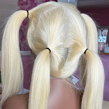 360 Full Lace Front Straight Wig Pre Plucked13x4 Hd Lace Front Wig Brazilian 613 Blonde Colored Wigs 180 Density For Women Daily