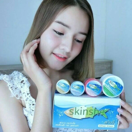 SKINSHE Whiten Gift set Reduce Wrinkles Freckles Dark Spots Brighten White Moisturizer Skin Smooth And Clear For Men Women