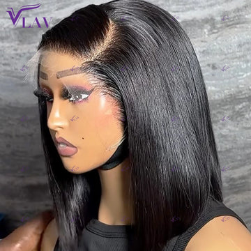 Glueless Wig Human Hair Wear And Go 4x4/5x5 HD Transparent Lace Human Hair Wigs Short Bob Straight 13×4/13×6 HD Lace Frontal Wig
