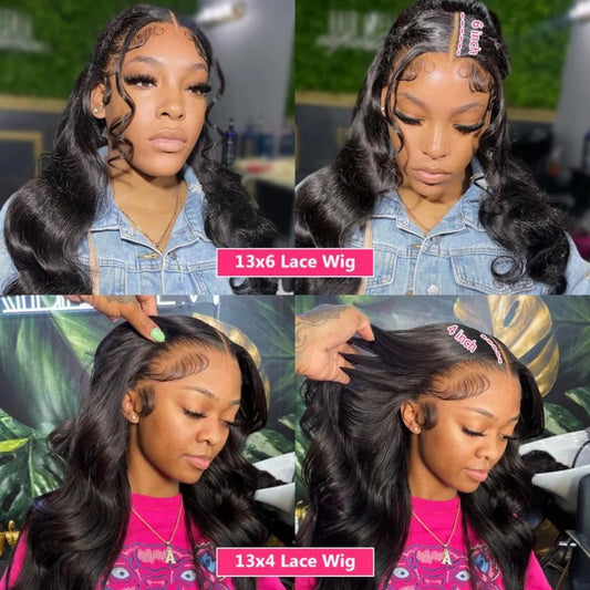 HD Lace Wig 13X6 Human Hair Body Wave Lace Front Wigs 200% Pre Plucked 13X4 100% Brazilian Lace Frontal Human Hair Wig for Women