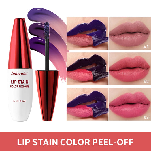 Peel Off Matte Lipstick for Lips Stick 24 Hours Water Resistant Lipsticks Waterproof Lip Resistant Long Lasting Lip Inks