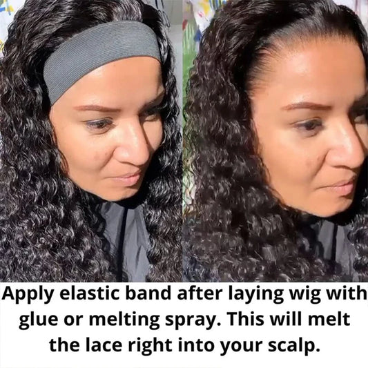 4 pcs Elastic Headband For Lace Frontal Melt, Lace Melting Band For Lace Wigs, Lace Band Wig Bands For Edges Wig Melt Band, Wigs