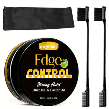 150G Edge Control Gel for 4C Curls Hair Styling Wax Finishing Bang Contains Black Castor Oil & Olive Oil Strong Hold Hair Pomade