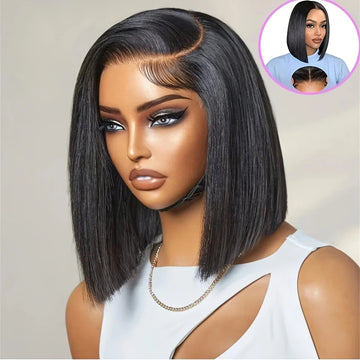 5x5 Glueless Wigs Human Hair Pre Plucked Pre Cut Wear and Go 13x6 HD Lace Front Closure Wig 4x4 Straight Short Wig 250 Density