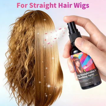 Wig Hair Care Spray for Synthetic and Natural Hair Wigs, Smooth and Anti-Frizz, Extends the Life of Your Wig, For Straight Hair.