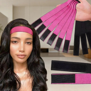 Wig Human Hair, 5 Piece Wig Band Lace Melting Band Adjustable Wig Elastic Bands Wigs in Place