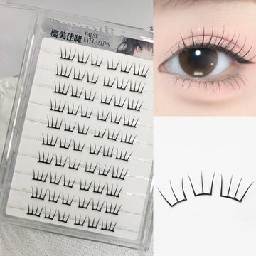 DIY Fashion Lash Extensions Glue-free Korean Style Girl Group lash Segemented Natural Long False Eyelash Self Sticking Eyelashes